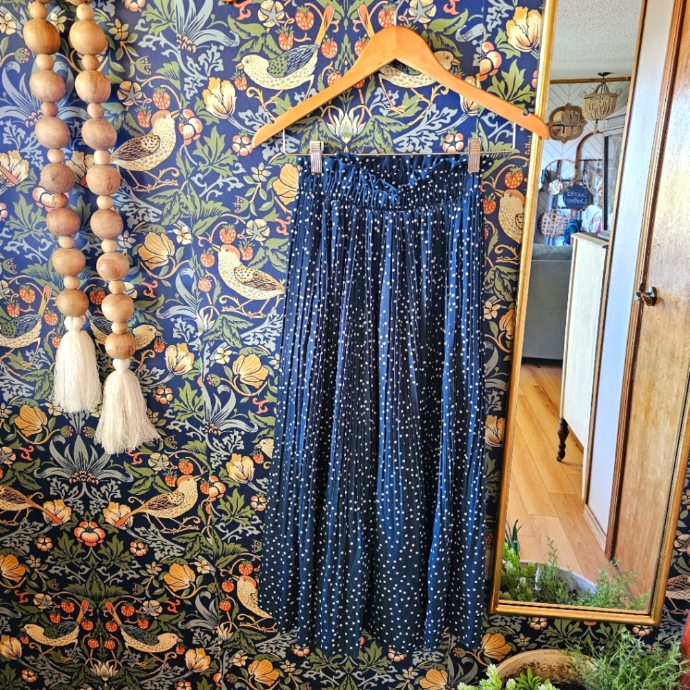 Boutique Polka Dot Midi Skirt